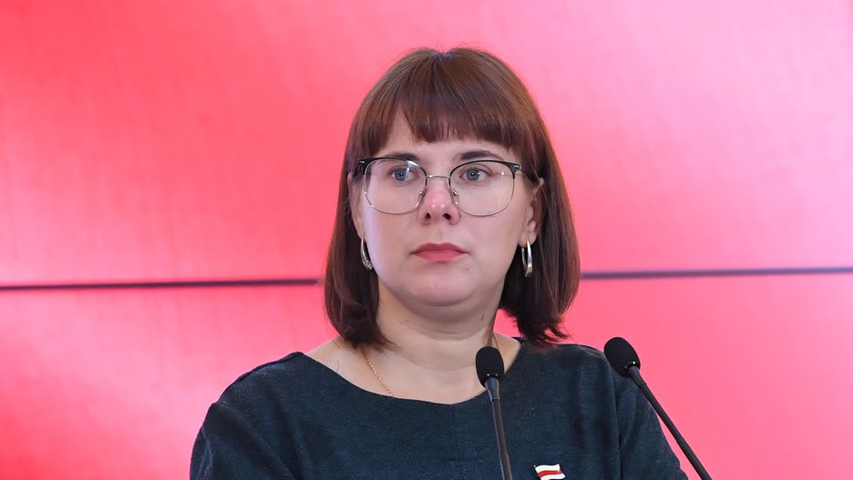 Białoruś. Przedstawicielka białoruskiej Rady Koordynacyjnej Olga Kovalkova w Warszawie