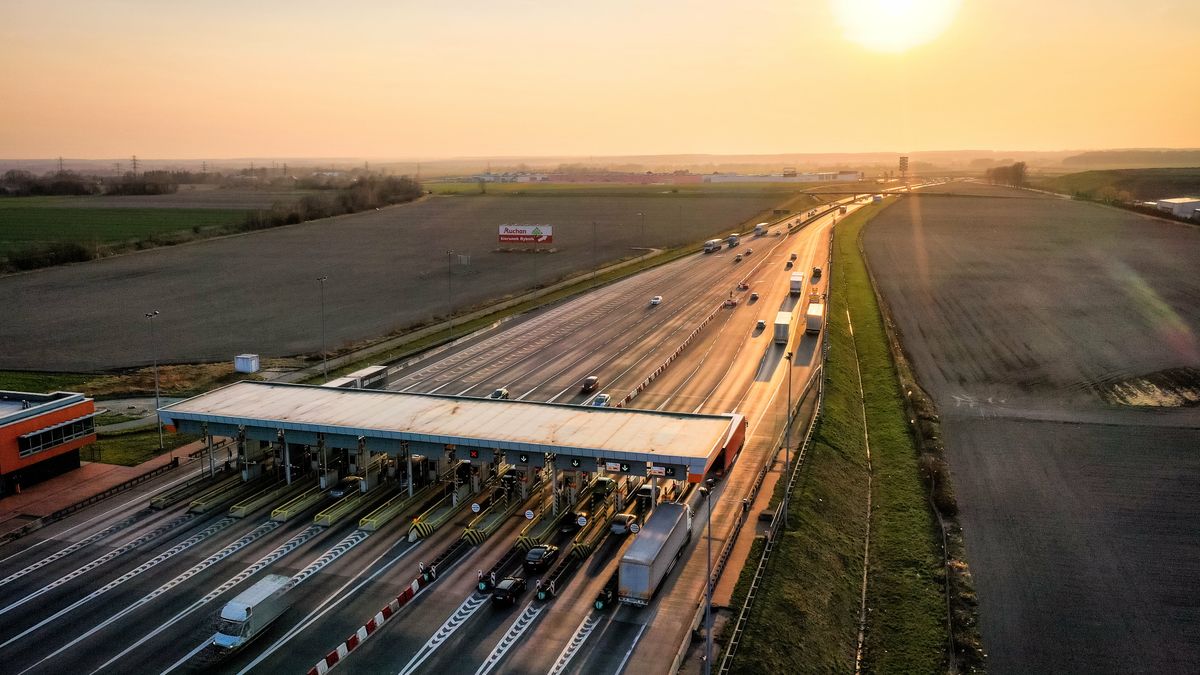 Bramki na autostradzie A4 w Gliwicach