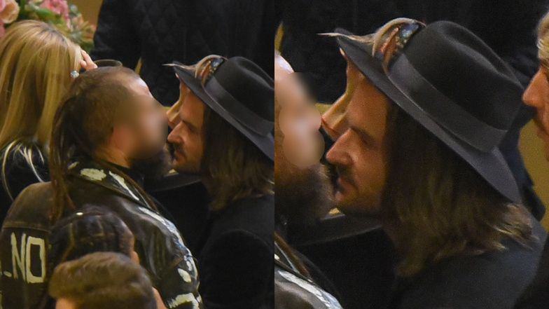 Piotr Stramowski i Edyta Folwarska wymieniają czułości na imprezie