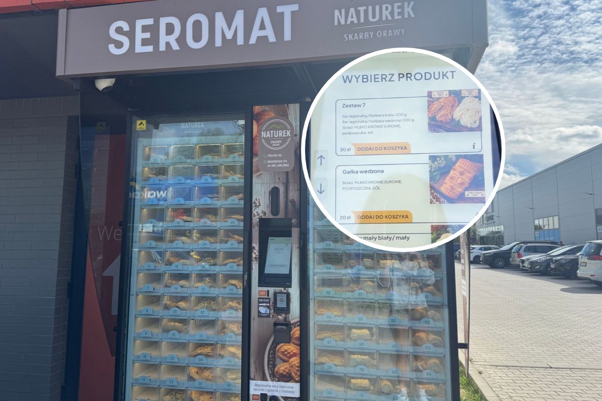Podchodzisz, klikasz i odbierasz ser ze skrytki. Nietypowy automat koło Kryspinowa