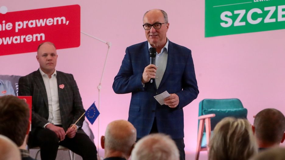 Włodzimierz Czarzasty podczas spotkania w Szczecinie