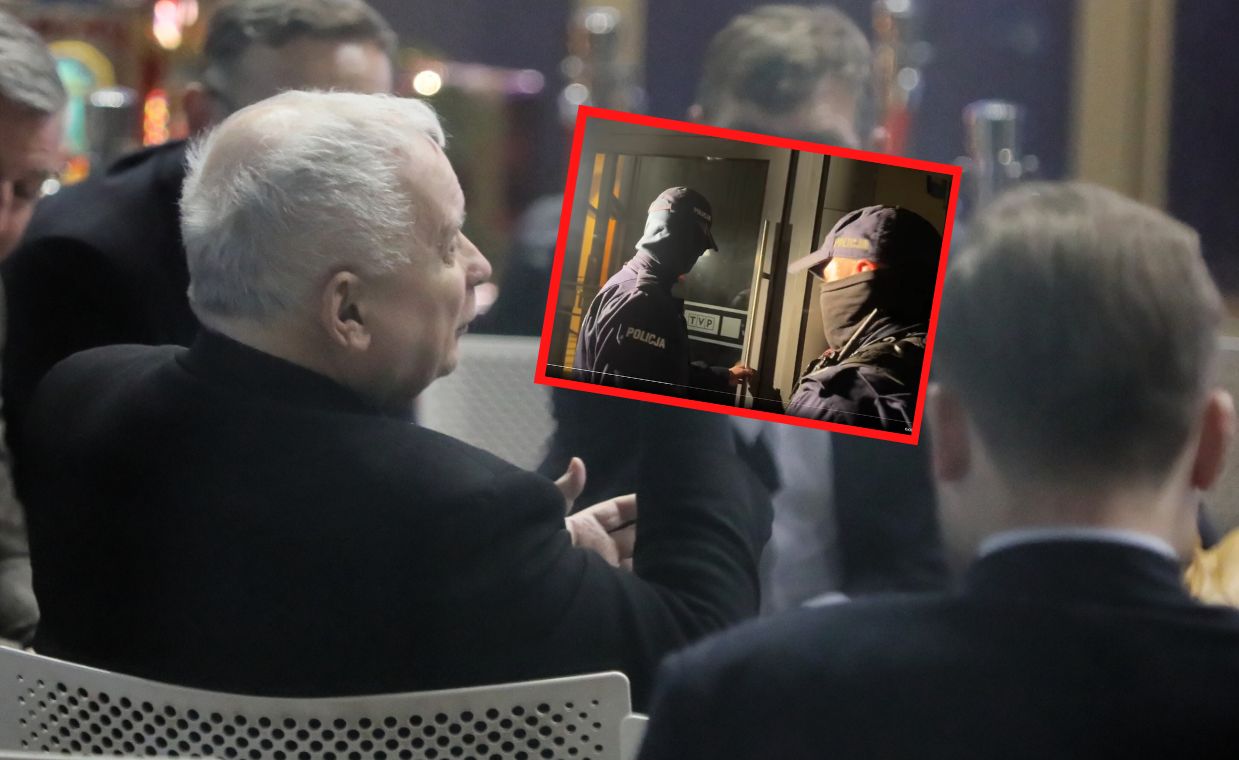 Politycy PiS w TVP. Przyjechała policja