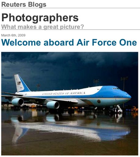 Air Force One okiem fotoreportera Reuters 1