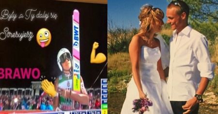 Justyna Żyła kibicuje Piotrowi na Instagramie: "BYŁY, a ty dalej się stresujesz"