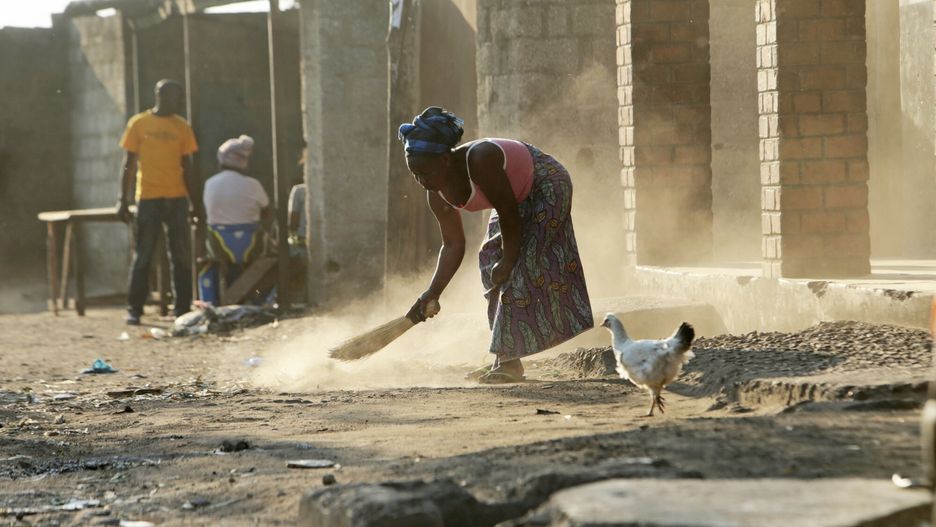 arch47
A woman sweeps outside her house in Lusaka, Zambia, Saturday, Aug. 14, 2021. Supporters of Zambian opposition candidate Hakainde Hichilema have begun celebrating Saturday as early election results show him leading in the tightly-fought, tense presidential race. Ignoring calls by the Electoral Commission for people to wait peacefully for the final official results, young opposition supporters drove through the streets of the capital, Lusaka, playing music and singing (AP Photo/Tsvangirayi Mukwazhi), APTOPIX
AP