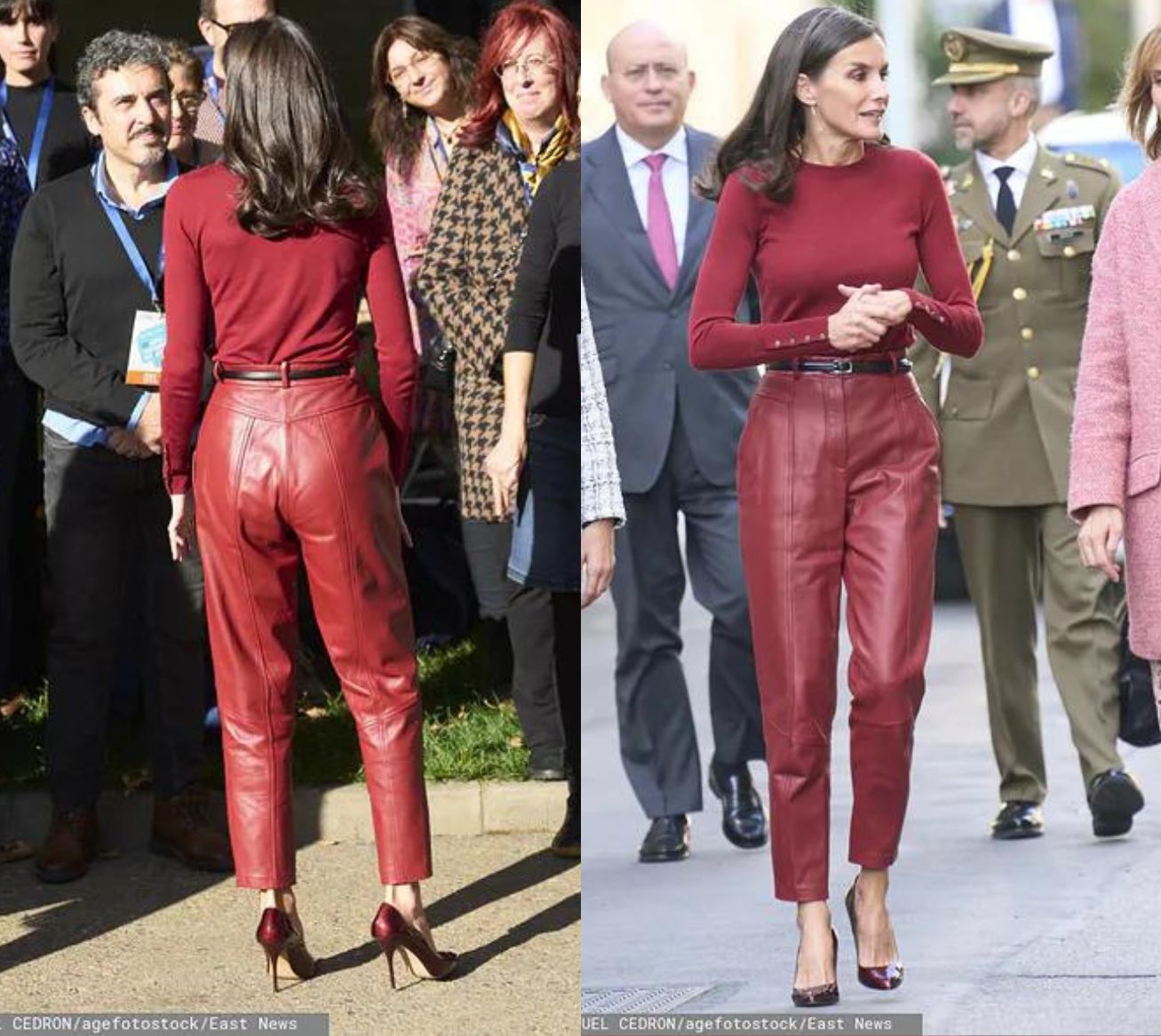 Królowa Letizia w czerwonej stylizacji, listopad 2022
