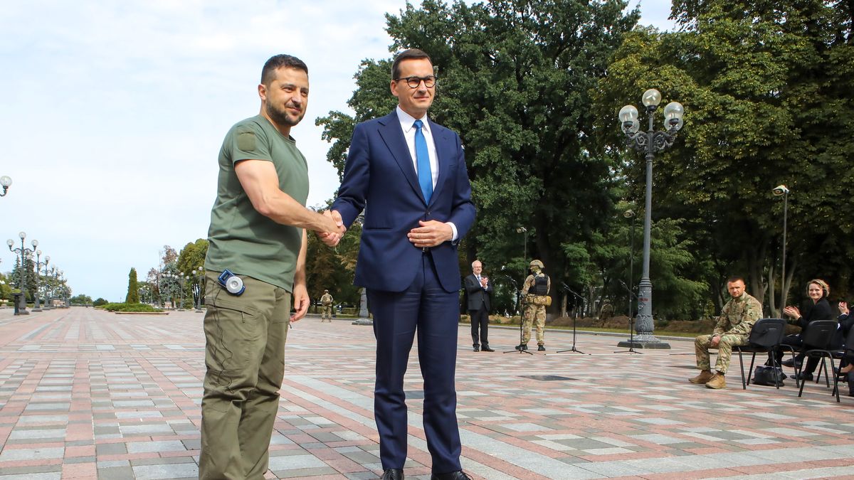 Wołodymyr Zełenski i Mateusz Morawiecki 2023