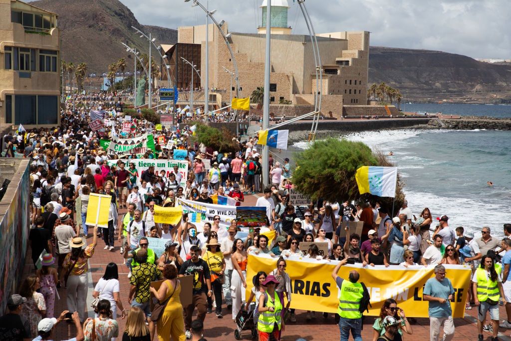 Protest na Gran Canarii w kwietniu br.