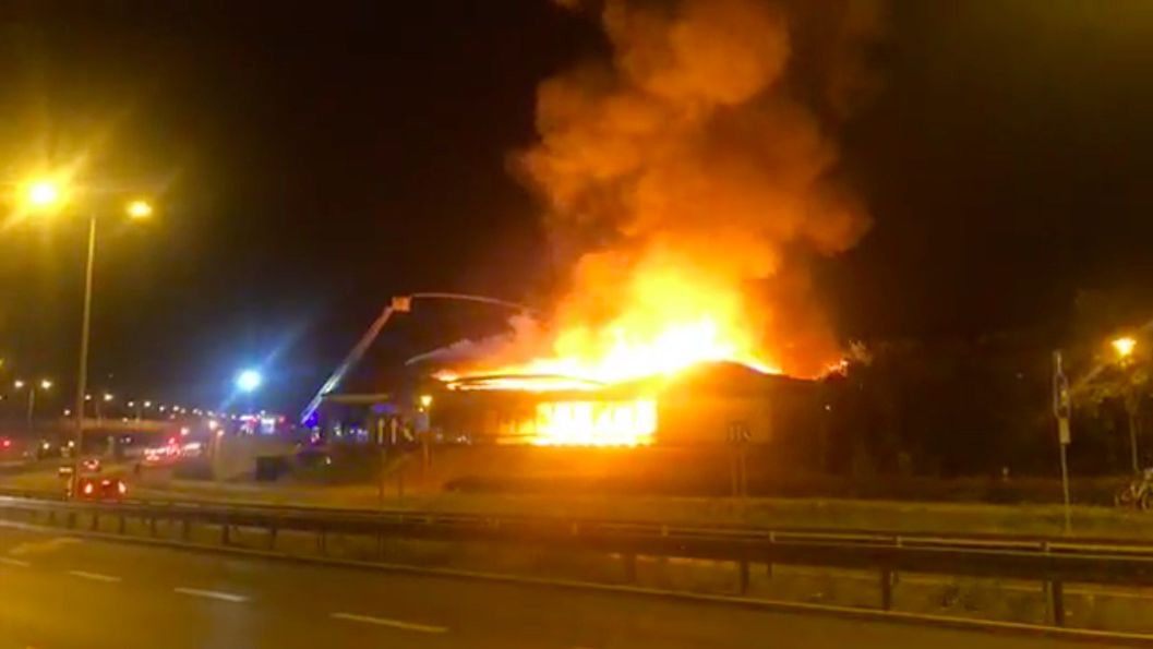 Koszmarny pożar Lidla w Kielcach