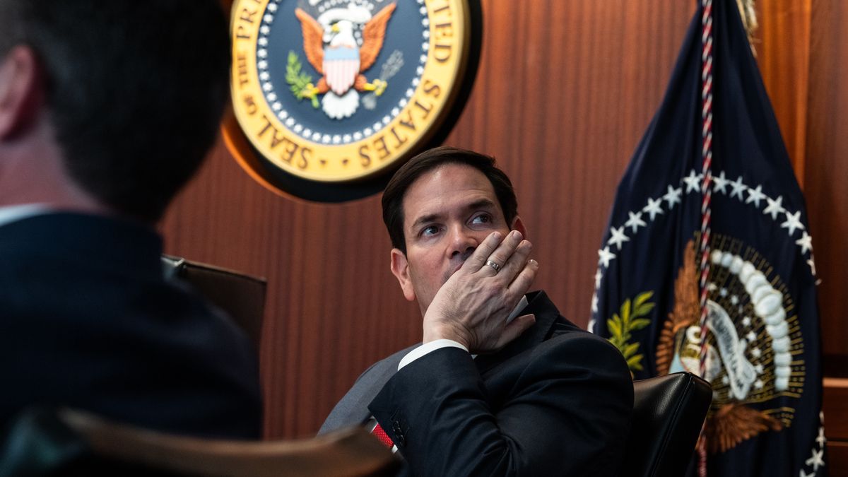 WASHINGTON, DC - JUNE 21: (EDITOR'S NOTE: This Handout image was provided by a third-party organization and may not adhere to Getty Images' editorial policy.) In this handout provided by the White House, Secretary of State Marco Rubio reacts in the Situation Room as they monitor the mission that took out three Iranian nuclear enrichment sites, at the White House on June 21, 2025 in Washington, DC. According to the Pentagon three of Iran’s nuclear sites sustained “severe damage” from the U.S. strikes.  (Photo by Daniel Torok/The White House via Getty Images)