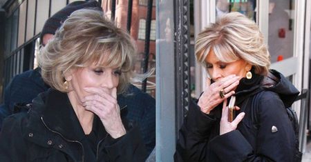 Jane Fonda znów walczy z rakiem! Przyjechała na premierę serialu z plastrem na ustach...