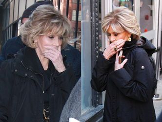 Jane Fonda znów walczy z rakiem! Przyjechała na premierę serialu z plastrem na ustach...