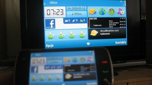 Nokia N97 w telewizorze 1