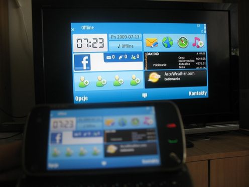 Nokia N97 w telewizorze