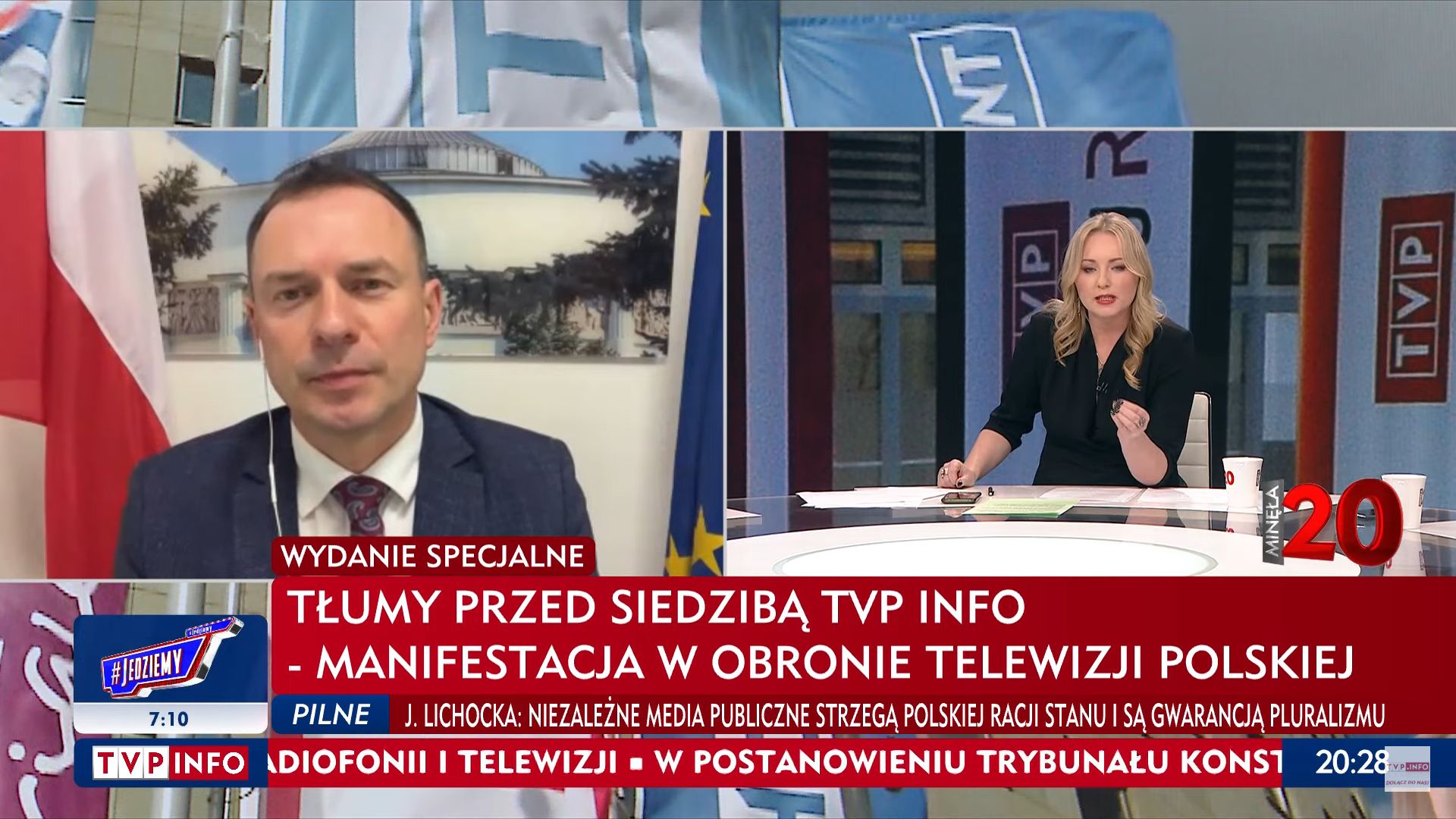 "Minęła 20". Prowadząca awanturowała się na wizji z posłem PO