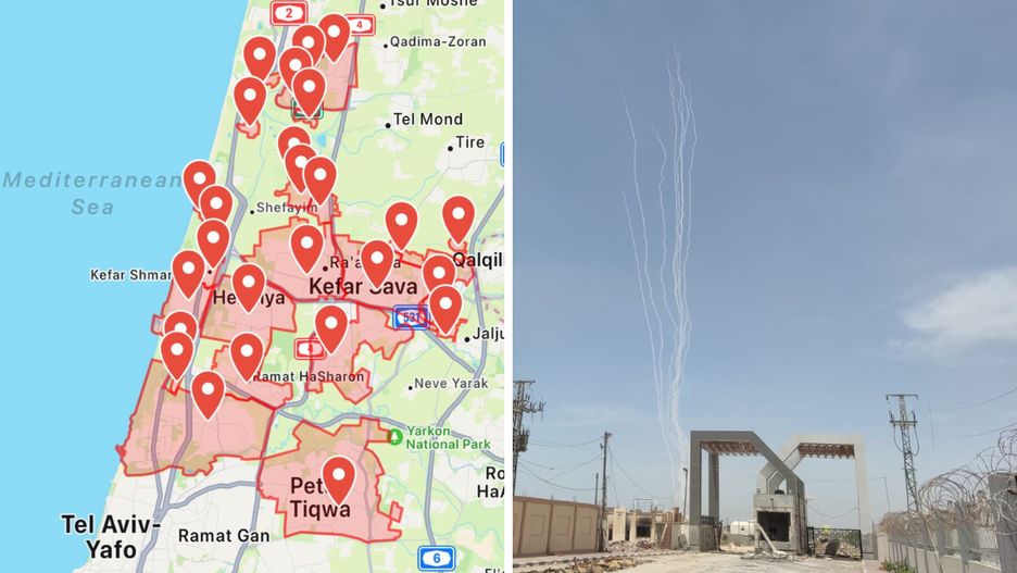 Syreny alarmowe zawyły w środkowym Izraelu. Wystrzelone rakiety widoczne z Rafah