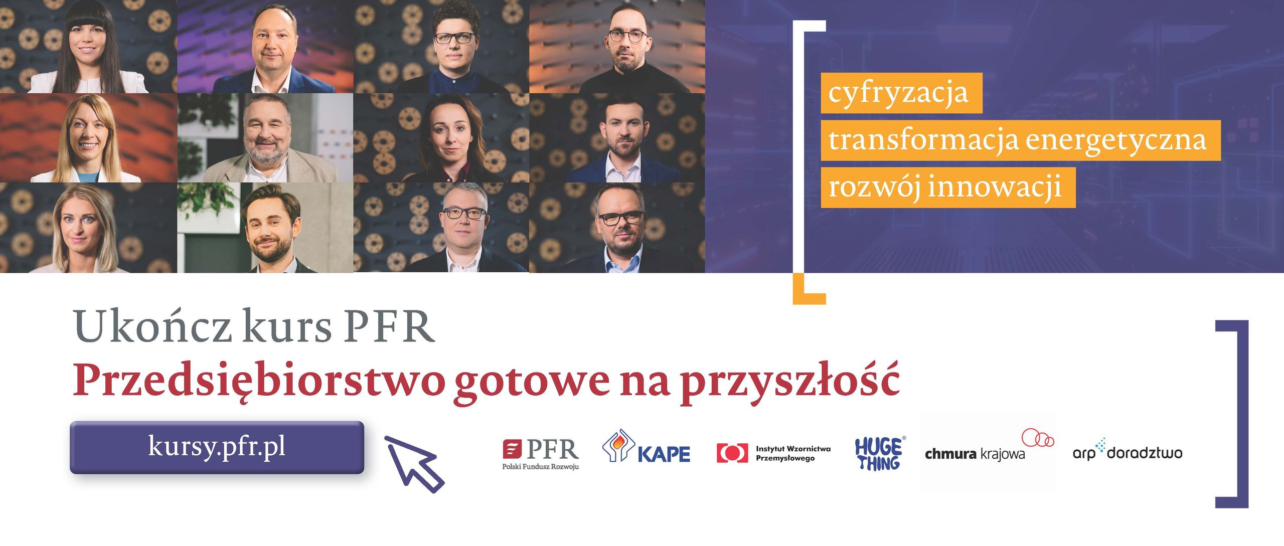 Nowoczesne, pięciogodzinne szkolenie online składa się z 12 nagrań, w ramach których każdy uczestnik może zapoznać się z narzędziami i praktycznymi wskazówkami, jak zmieniać firmę w trzech najważniejszych obszarach: cyfryzacji, innowacjach i transformacji energetycznej.