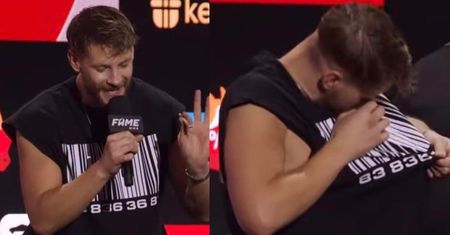 Sebastian Fabijański odpala się na konferencji Fame MMA i ogłasza: "Cała Polska być może zobaczy ku*wa, jak wciągam kreskę"