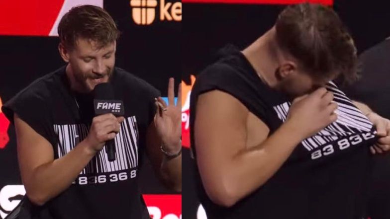 Sebastian Fabijański odpala się na konferencji Fame MMA i ogłasza: "Cała Polska być może zobaczy ku*wa, jak wciągam kreskę"