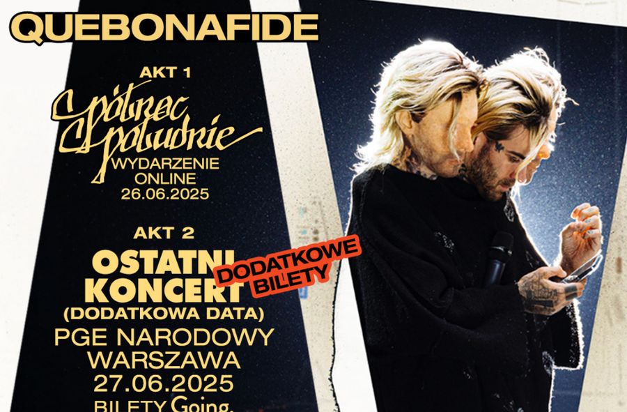 Dodatkowe bilety na koncert Quebonafide