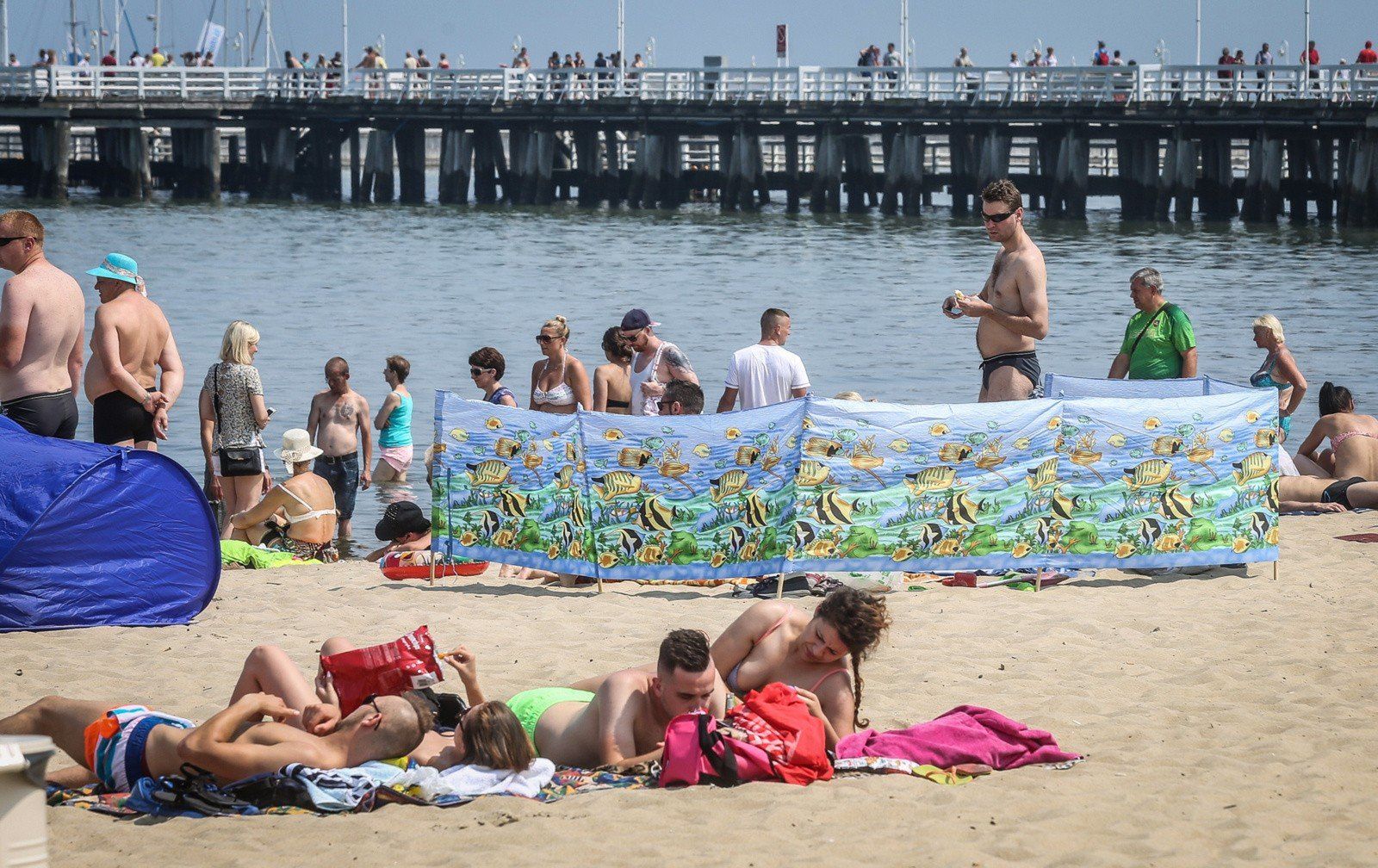 W 2022 r. plażowicze w Sopocie pobili rekord świata: ułożyli najdłuższą linię z parawanów!