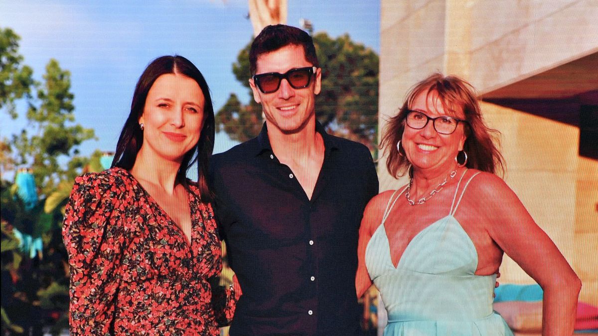 Milena, Iwona i Robert Lewandowscy