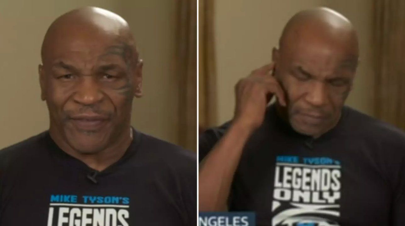 Dziwne zachowanie Mike'a Tysona podczas rozmowy na żywo. Internauci w szoku