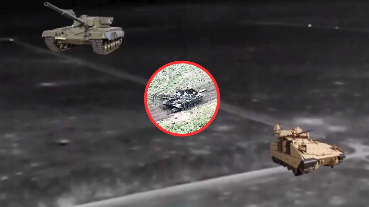 wojna w Ukrainie, eksplozja T-80 kontra broń z USA. Rosjanie bez szans