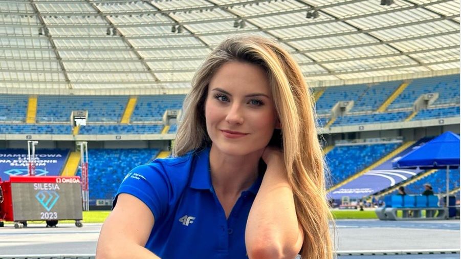 Aleksandra Rajewska na Stadionie Śląskim w Chorzowie