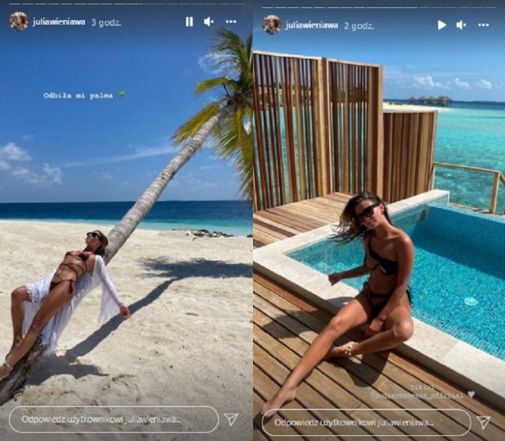 Julia Wieniawa na Malediwach 