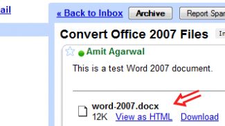 Gmail skonwertuje .docx i inne formaty do HTML 1