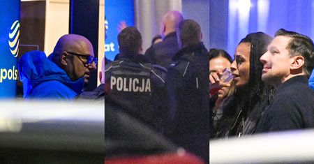Tak wyglądała nocna balanga gwiazd Polsatu: puszczanie dymka, kolorowe napoje, Piotr Gąsowski dyskutujący z policjantami