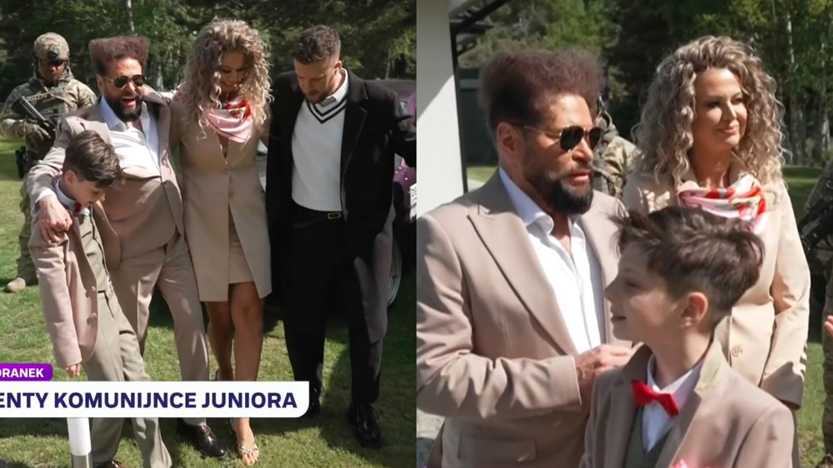 Rutkowscy świętują rocznicę komunii syna. 10-letni Krzysztof junior pochwalił się AUTAMI: "Tym jeżdżę na placu, a tym na drodze"