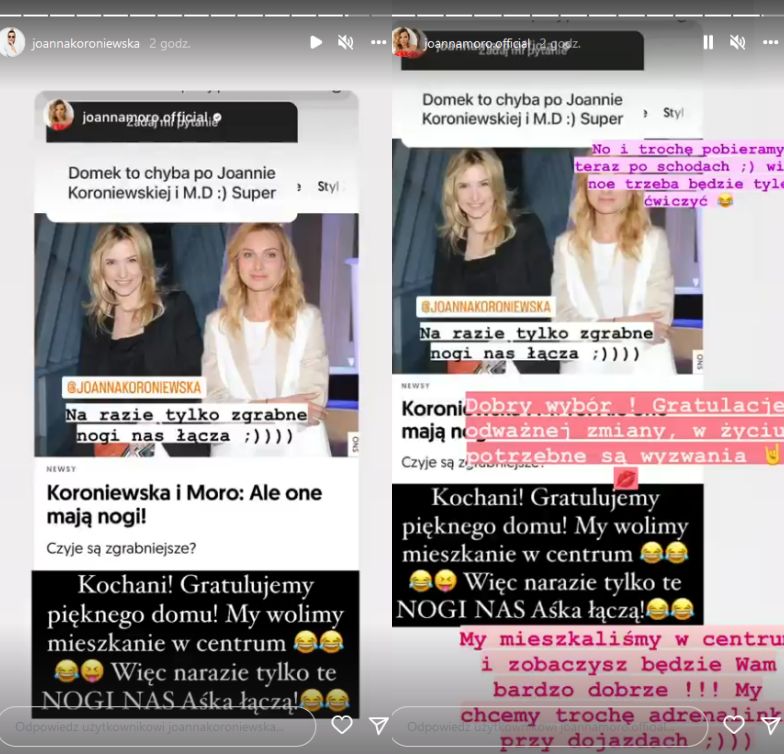 Joanna Moro przeprowadziła się