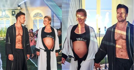 Kasia Warnke pokazała ciążowy brzuszek na pokazie mody