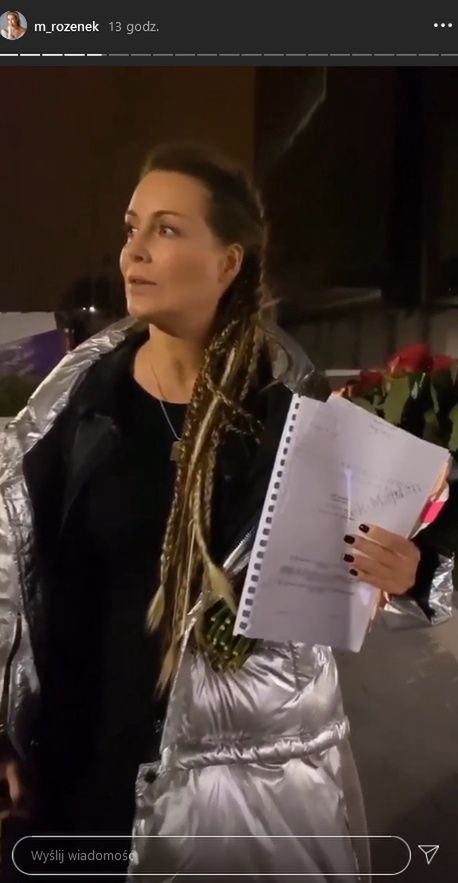 Małgorzata Rozenek na planie filmu Patryka Vegi