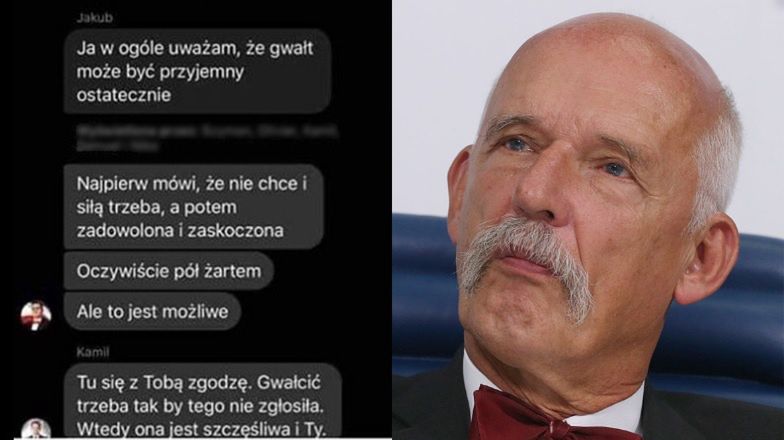 Niewzruszony Janusz Korwin-Mikke komentuje słowa członków swojej partii o gwałcie: "TROCHĘ PRZESADZILI"