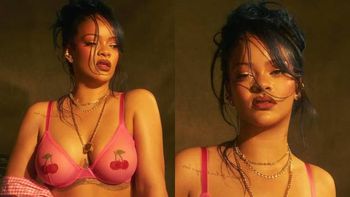 Ponętna Rihanna pozuje w zmysłowej bieliźnie w wisienki. Robi wrażenie? (ZDJĘCIA)