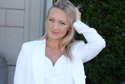 Basia Kurdej-Szatan cała na biało. Podkreśla ciążowe krągłości