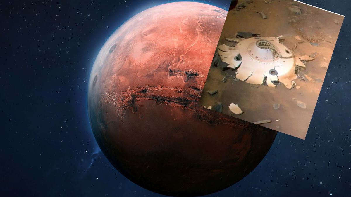 Fragment wraku przypominający statek kosmiczny NASA sfotografowało na Marsie