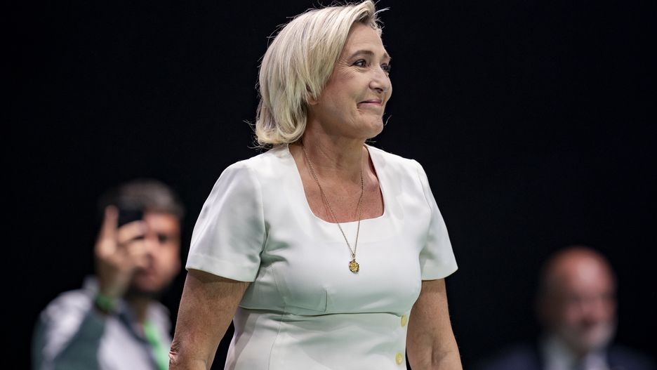 MADRID, SPAIN - MAY 19: The deputy of the National Assembly of France and candidate for the Presidency of the Republic, Marine Le Pen, during the event 'Viva 24' of VOX, at the Palacio de Vistalegre, on 19 May, 2024 in Madrid, Spain. The event, called 'Viva 24' and organized by VOX on an annual basis, celebrates its third edition with the participation of international leaders, among them the Argentine president, Javier Milei. In addition, during this year's edition, the party presented its electoral program for the European elections on June 9. (Photo By A. Perez Meca/Europa Press via Getty Images)