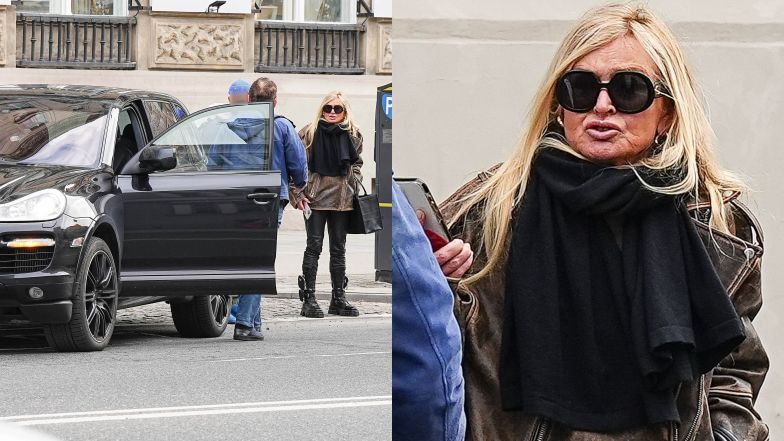 Monika Olejnik blokuje miejsce parkingowe, czekając na koleżankę