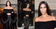 Coraz szczuplejsza Kim Kardashian w wielkim futrze na tygodniu mody w Paryżu (ZDJĘCIA)