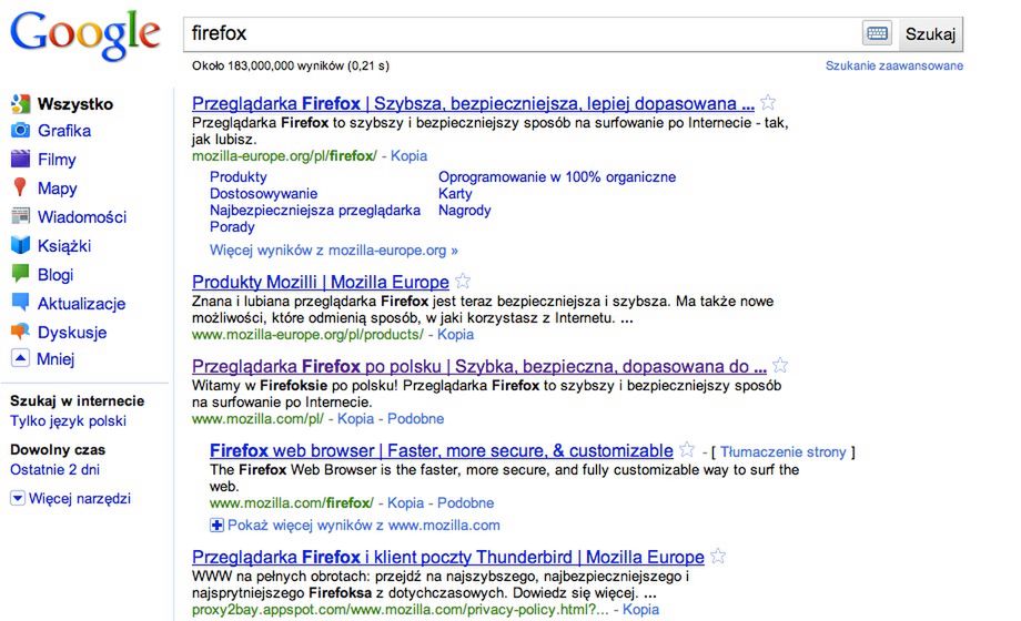 Jak przywrócić stary wygląd Google? 2