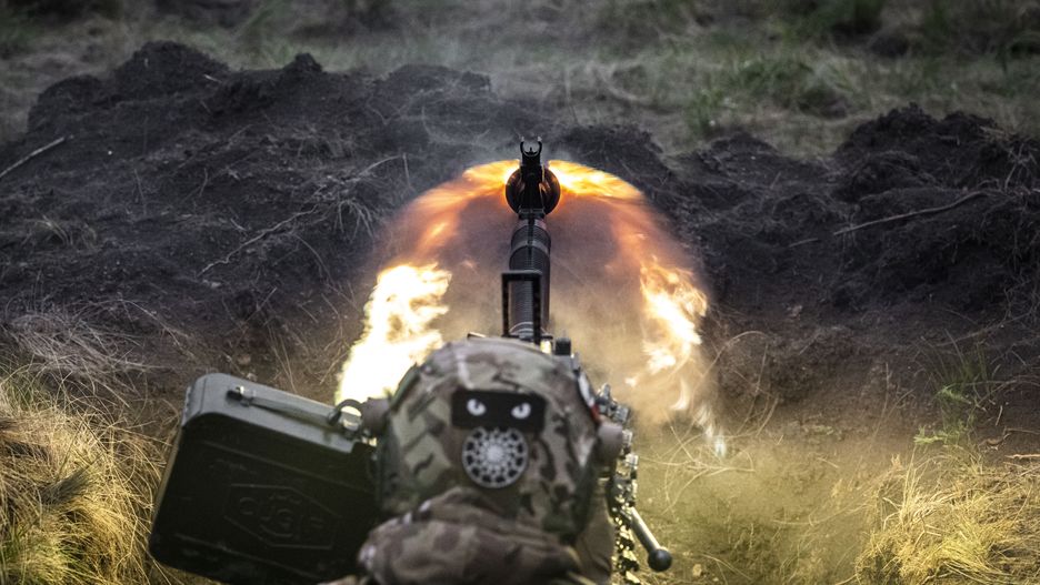 ZAPORIZHZHIA, UKRAINE - APRIL 20: Members of Ukrainian Armed Forces are seen during their shooting training with heavy weapons at the areas close to the frontline in Zaporizhzhia, Ukraine on April 20, 2023. It is the great importance for Ukrainian military personnel to be trained with such war equipment in order to become accustomed to using various weapons purchased or sent as aid from Allied countries. Although it is not yet clear when and from which regions the counter-attack will begin, care is taken to ensure that Ukrainian soldiers can use various weapons in order to keep the defensive line and counterattack the Russian army. Anadolu Agency (AA) observed exclusively the war training program organized for Ukrainian soldiers in the Zaporizhzhia region, with the special permission from the Ukrainian Armed Forces. In the training process, which was held in wide areas close to the Zaporozhian front, shooting was carried out with many weapons such as armored vehicles, anti-aircraft guns, machine guns, mortars, and anti-tank. (Photo by Muhammed Enes Yildirim/Anadolu Agency via Getty Images)