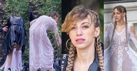 Marianna Schreiber POKAZUJE PUPĘ w Łazienkach Królewskich (ZDJĘCIA)