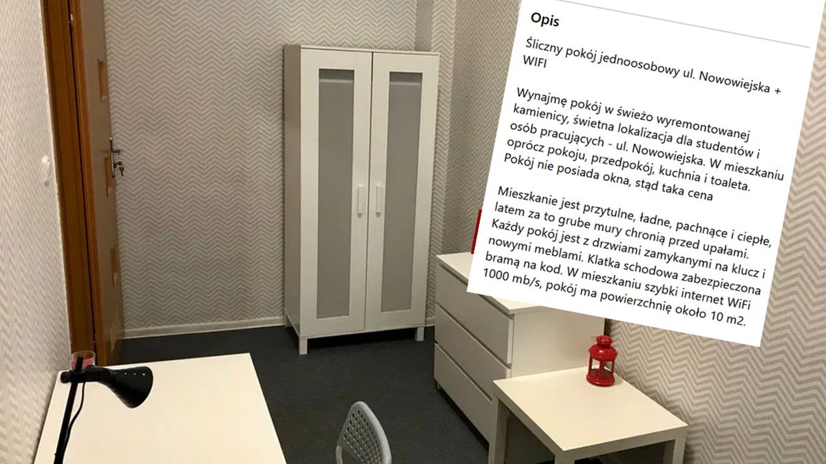 10-metrowy pokój bez okna za 1000 zł. Ceny wynajmu wbijają w fotel