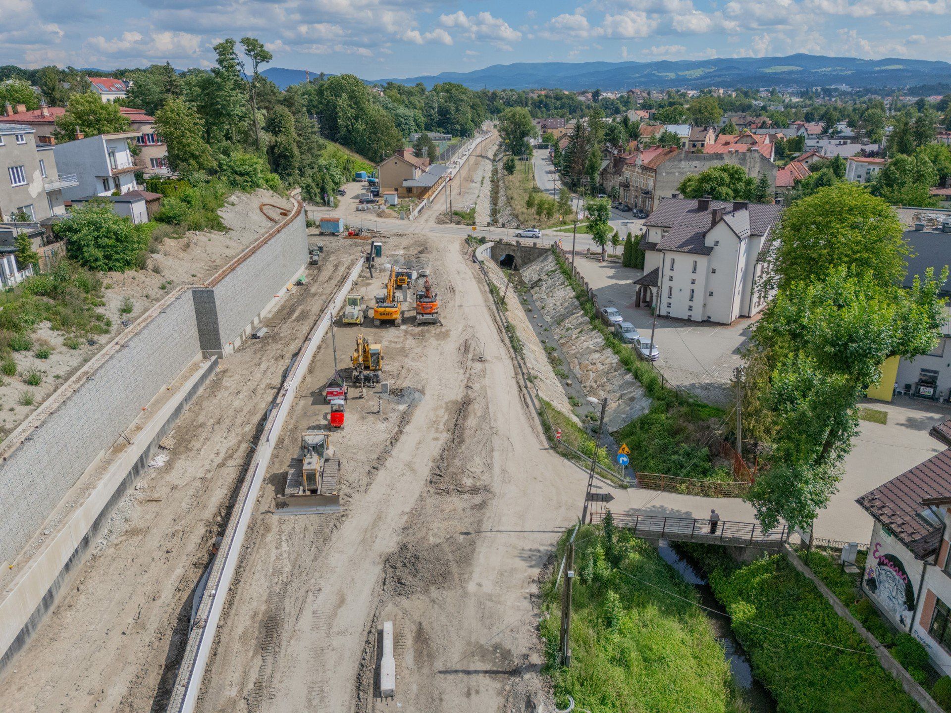 Mur oporowy przy ul. Kościuszki