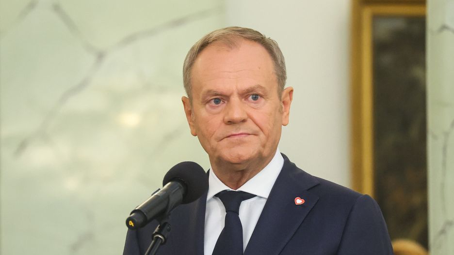 Warszawa, 13.05.2024. Premier Donald Tusk przemawia podczas uroczystości powołania nowych członków Rady Ministrów, 13 bm. w Pałacu Prezydenckim w Warszawie. (mr) PAP/Leszek Szymański