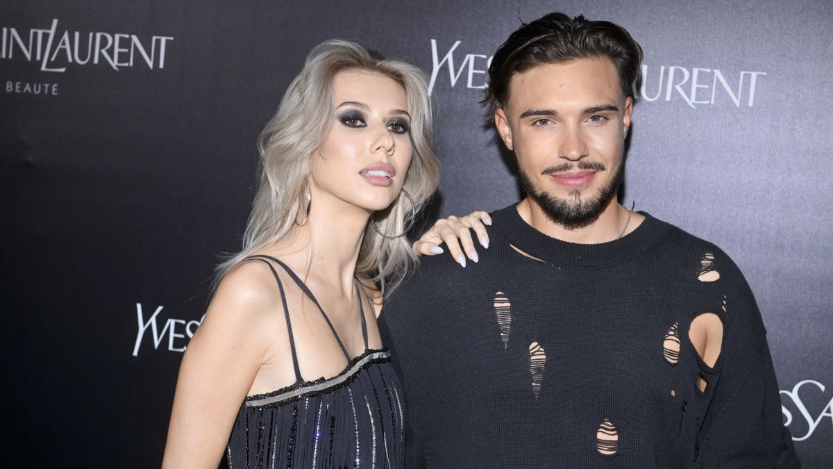 Leon Myszkowski z partnerką